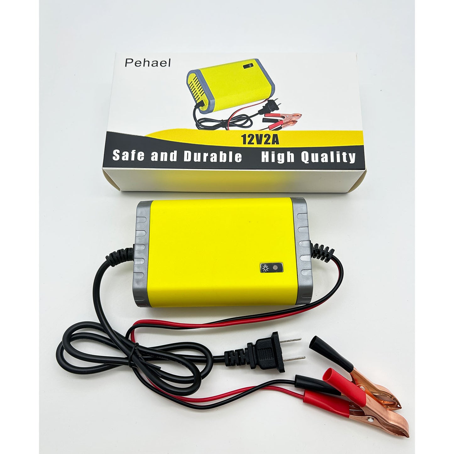 PEHAEL 12V2A Motorcycle Battery Charger Efficient Smart Battery Charger