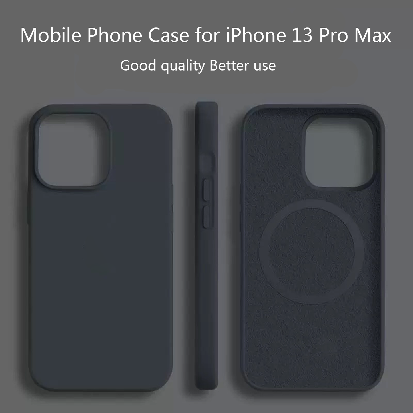 PEHAEL Designed for iPhone 13 Pro Max Case, Silicone Shockproof Slim Thin Phone Case for iPhone 13 Pro Max 6.7 inch (Black)