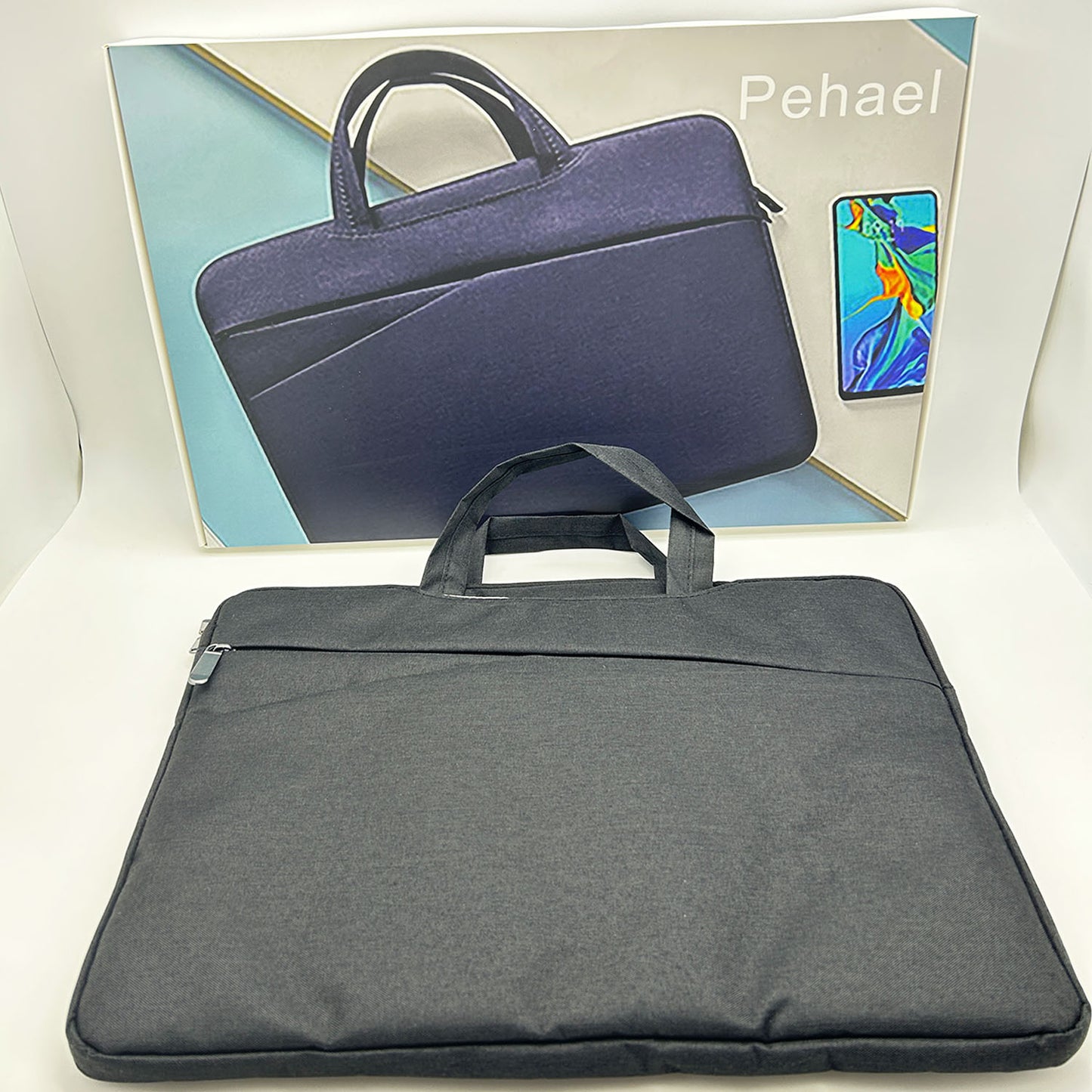PEHAEL 14 inch Laptop Shoulder bag, Laptop Sleeve Compatible with MacBook Air13.3 Inch, Laptop Protective Case with Shoulder Strap, Pocket, Handle