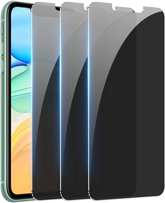 PEHAEL 3Pack for iPhone 11/iPhone XR Privacy Screen Protector Anti-Spy Tempered Glass Film 9H Hardness Easy Installation Bubble Free [6.1 inch]