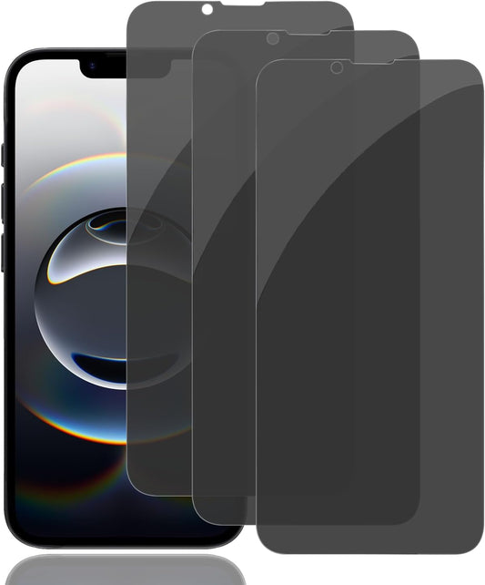 PEHAEL 3Pack for iPhone 17e/16e/14/13/13 Pro Privacy Screen Protector Full Coverage Anti-Spy Tempered Glass Film 9H Hardness Easy Installation Bubble Free [6.1 inch]