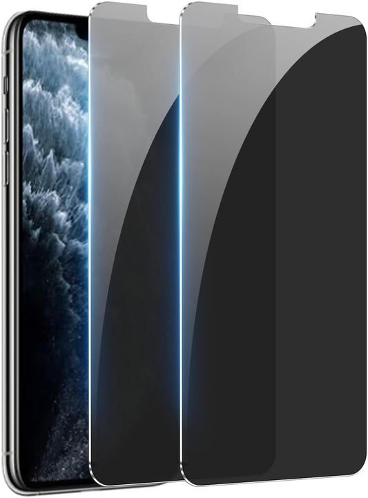 PEHAEL 2Pack for iPhone 11 Pro Max/iPhone Xs Max Privacy Screen Protector Anti-Spy Tempered Glass Film 9H Hardness Easy Installation Bubble Free [6.5 inch]