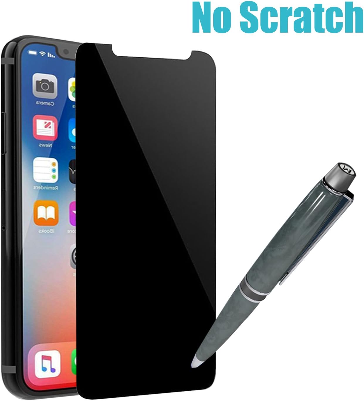 pehael [2+1Pack Privacy Screen Protector for iPhone 11 Pro/iPhone Xs/iPhone X/iPhone 10 Anti-Spy Tempered Glass Film 9H Hardness Upgrade Edge Protection Easy Installation Bubble Free [5.8 inch]