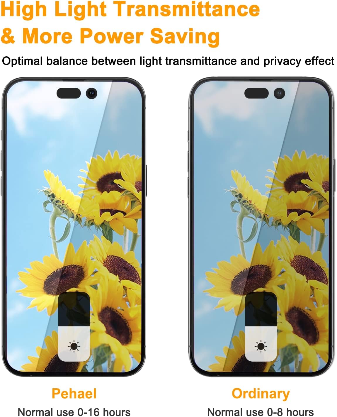 PEHAEL 2+2Pack for iPhone 14 Pro Max Privacy Screen Protector with Camera Lens Protector Full Coverage Anti-Spy Tempered Glass Film 9H Hardness Easy Installation Bubble Free [6.7 inch]