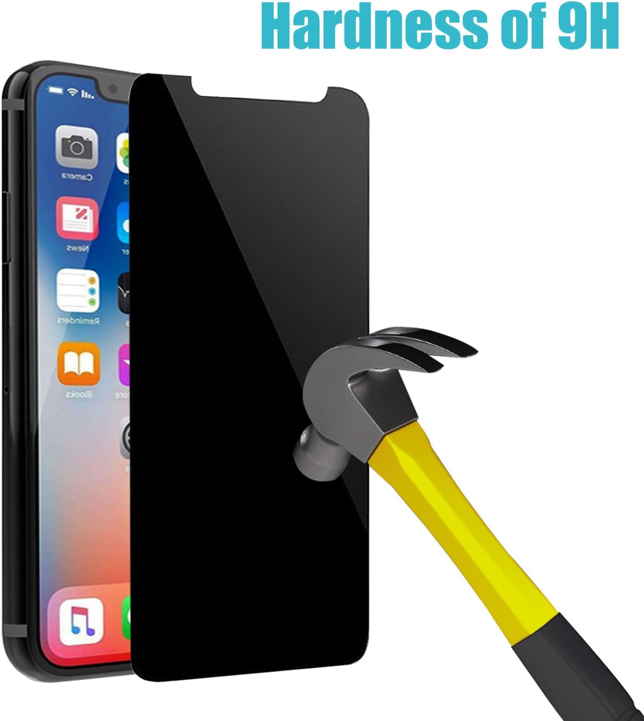 pehael [2+1Pack Privacy Screen Protector for iPhone 11 Pro/iPhone Xs/iPhone X/iPhone 10 Anti-Spy Tempered Glass Film 9H Hardness Upgrade Edge Protection Easy Installation Bubble Free [5.8 inch]