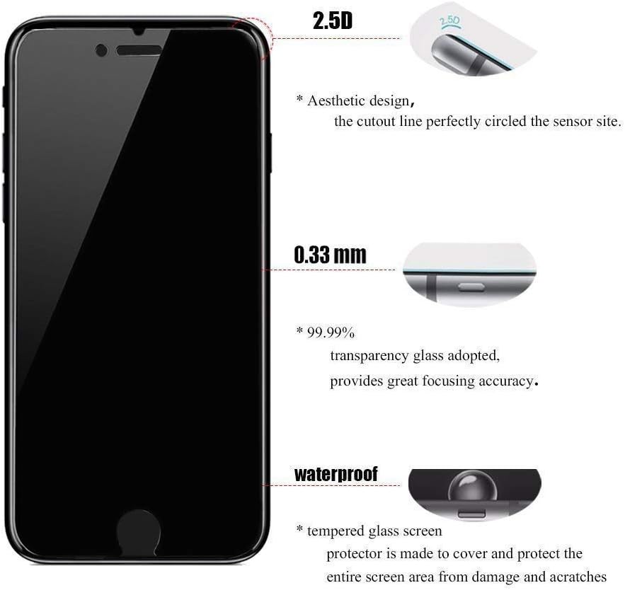 PEHAEL 3Pack for iPhone 8 Plus/iPhone 7 Plus Privacy Screen Protector Anti-Spy Tempered Glass Film 9H Hardness Easy Installation Bubble Free [5.5 inch]