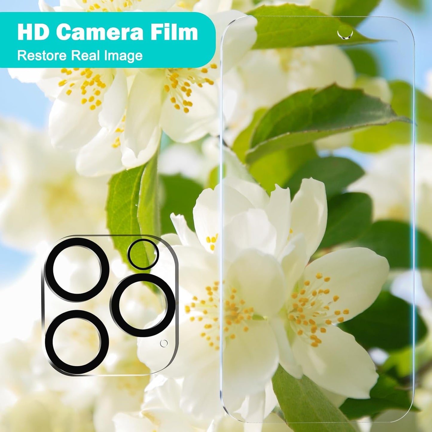 PEHAEL 3+3Pack for iPhone 16 Pro Privacy Screen Protector with Camera Lens Protector Full Coverage Anti-Spy Tempered Glass Film 9H Hardness Easy Installation Bubble Free [6.3 inch]