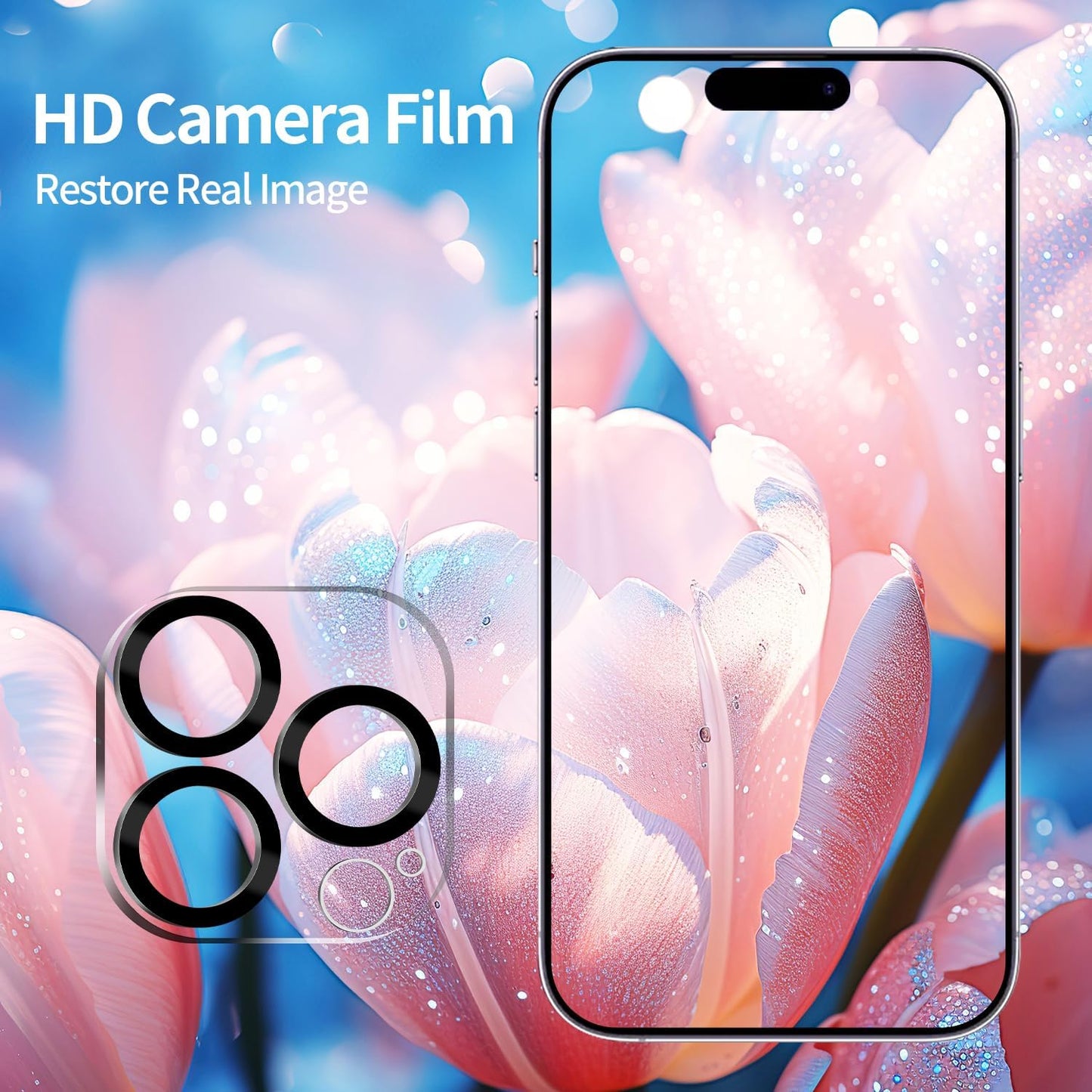 PEHAEL 2+2Pack for iPhone 15 Pro Max Privacy Screen Protector with Camera Lens Protector Full Coverage Anti-Spy Tempered Glass Film 9H Hardness Easy Installation Bubble Free [6.7 inch]