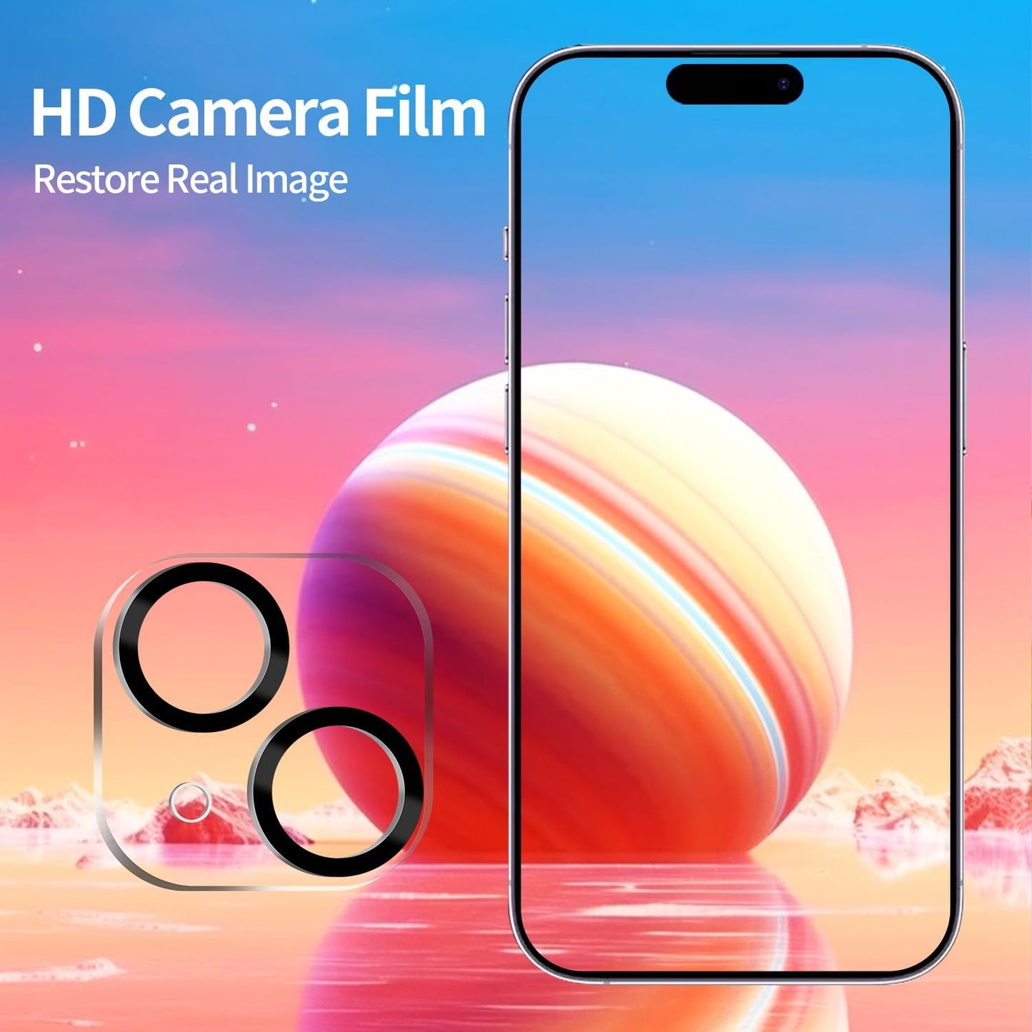 PEHAEL 2+2Pack for iPhone 15 Privacy Screen Protector with Camera Lens Protector Full Coverage Anti-Spy Tempered Glass Film 9H Hardness Easy Installation Bubble Free [6.1 inch]