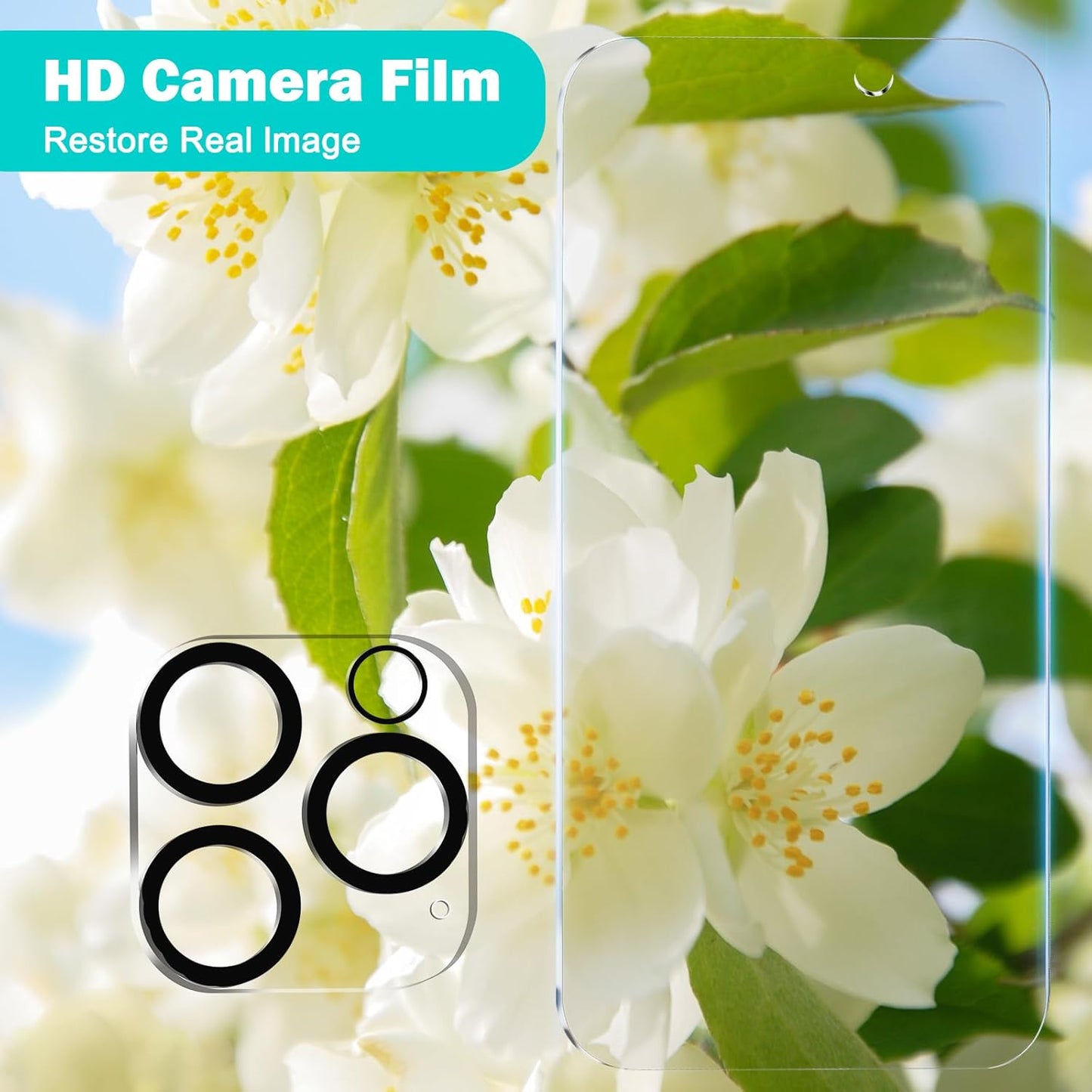 PEHAEL 3+3Pack for iPhone 16 Pro Max Privacy Screen Protector with Camera Lens Protector Full Coverage Anti-Spy Tempered Glass Film 9H Hardness Easy Installation Bubble Free [6.9 inch]