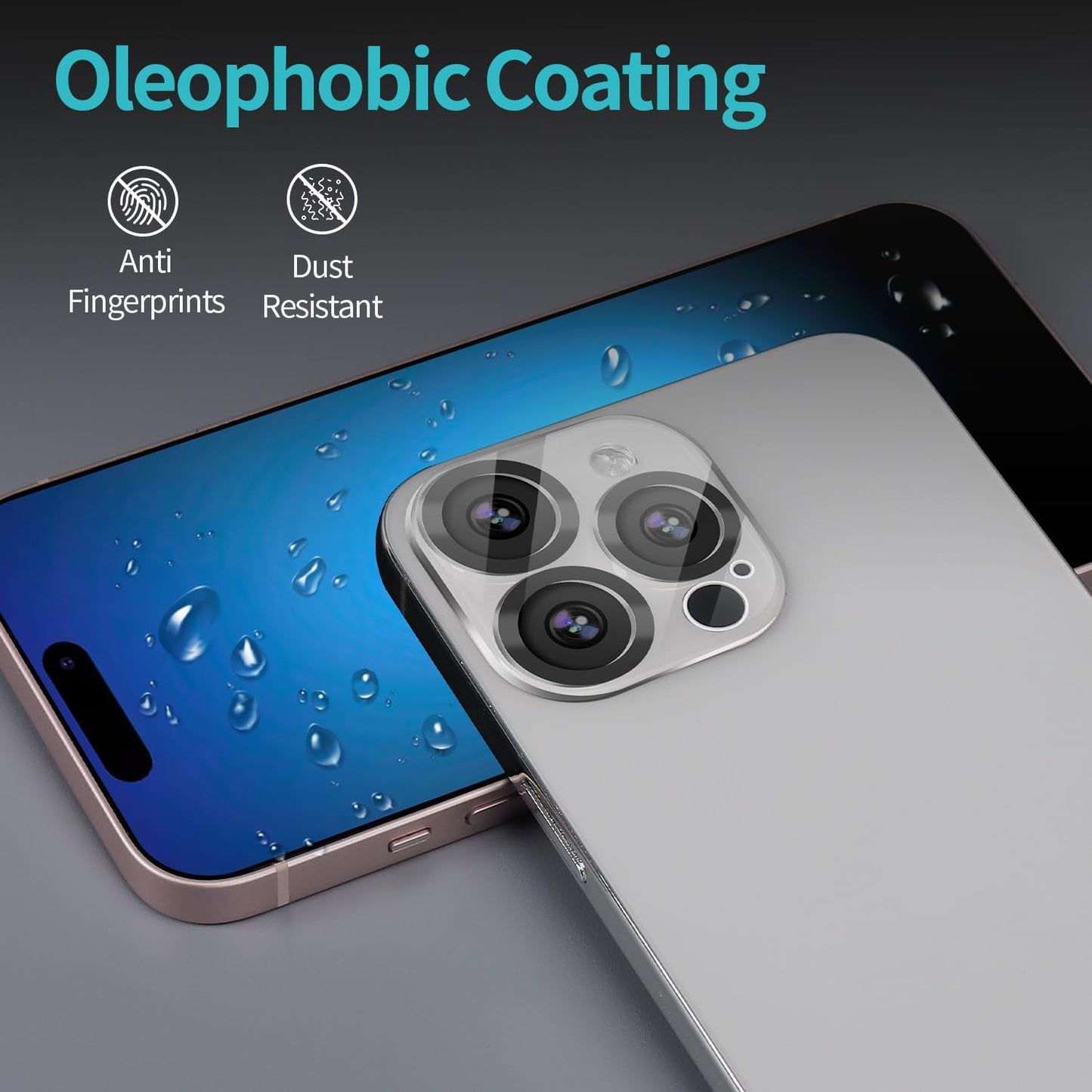 PEHAEL 2+2Pack for iPhone 15 Pro Privacy Screen Protector with Camera Lens Protector Full Coverage Anti-Spy Tempered Glass Film 9H Hardness Easy Installation Bubble Free [6.1 inch]