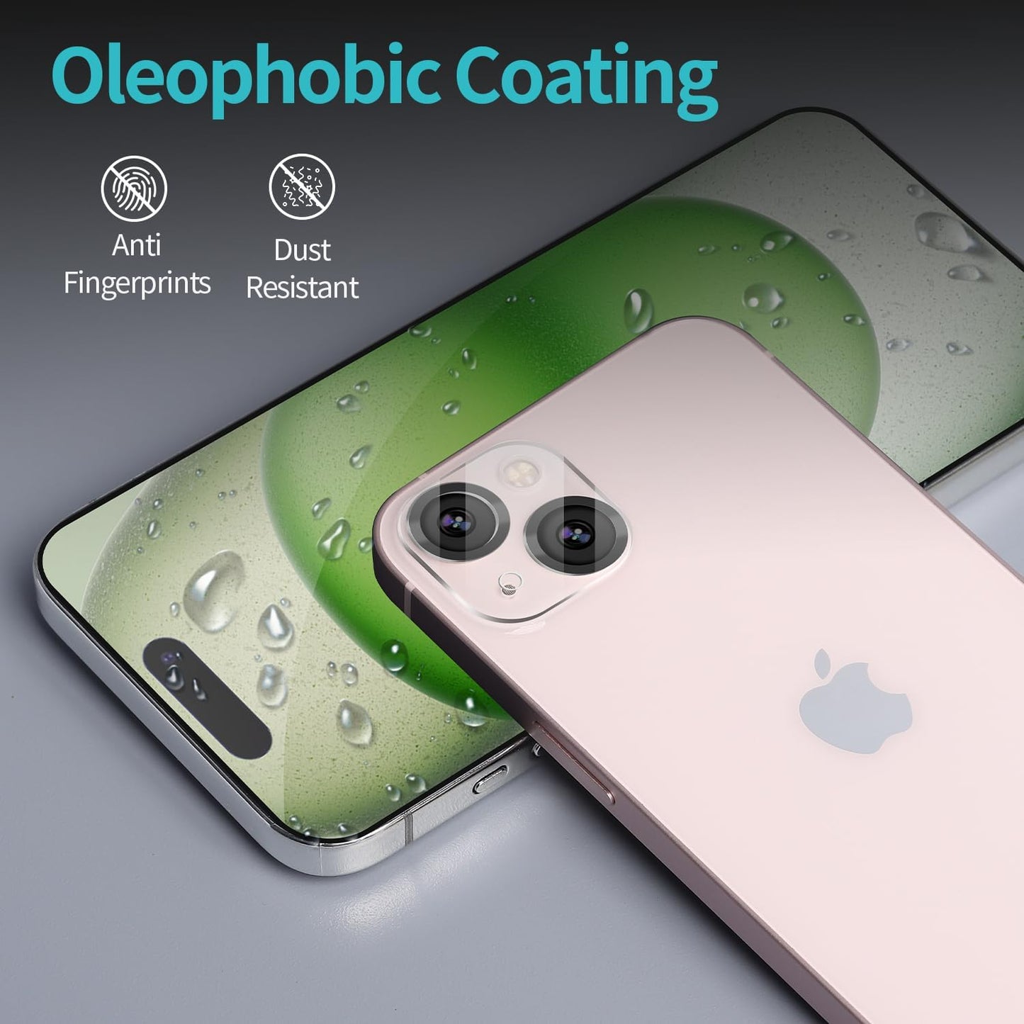 PEHAEL 2+2Pack for iPhone 15 Plus Privacy Screen Protector with Camera Lens Protector Full Coverage Anti-Spy Tempered Glass Film 9H Hardness Easy Installation Bubble Free [6.7 inch]