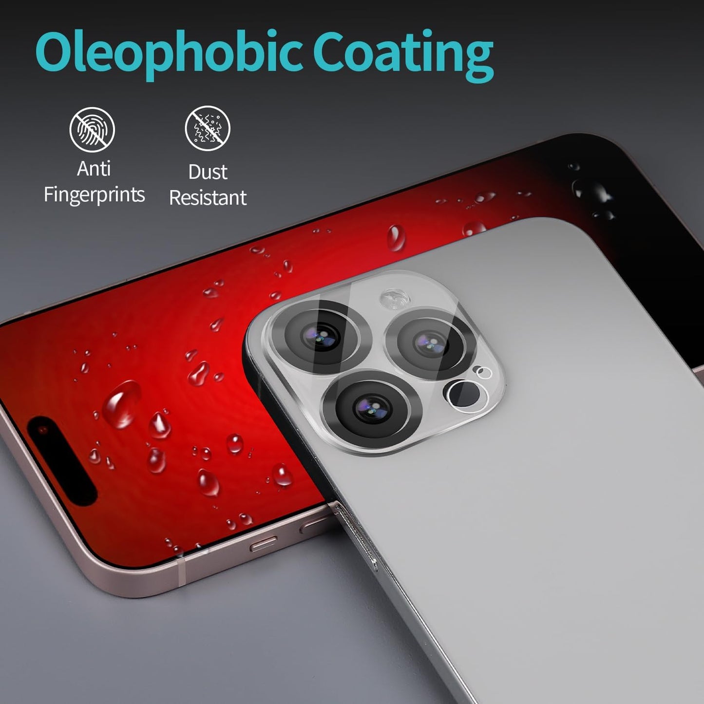 PEHAEL 2+2Pack for iPhone 15 Pro Max Privacy Screen Protector with Camera Lens Protector Full Coverage Anti-Spy Tempered Glass Film 9H Hardness Easy Installation Bubble Free [6.7 inch]