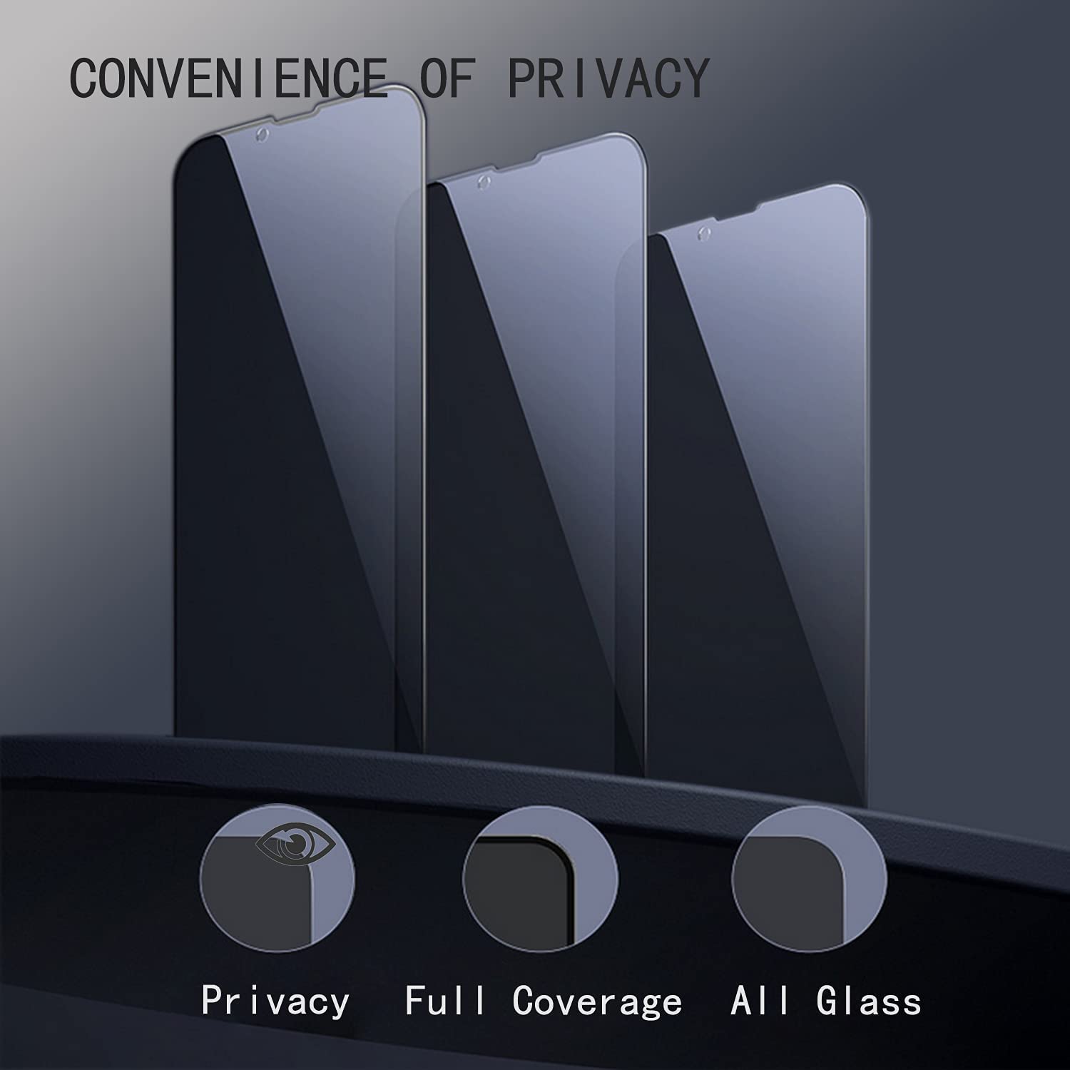Pehael [Paquete de 2+2] Protector de pantalla de privacidad para iPhone 13  Pro Max con protector de lente de cámara, cobertura completa, película de
